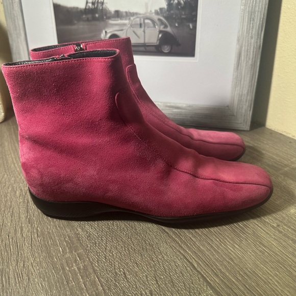 PRADA Italy Women's Linea Rossa Boots Size 38,5, Suede, Fuchsia - Picture 2 of 10